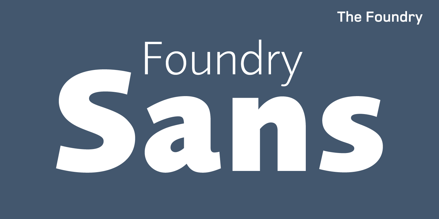 Ejemplo de fuente Foundry Sans #1